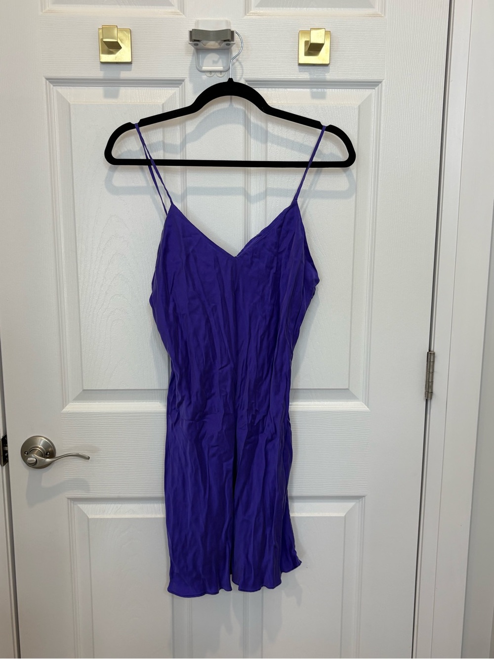 Vintage Purple Silk Slip Romper - Women's Intimates & Sleepwear #1513